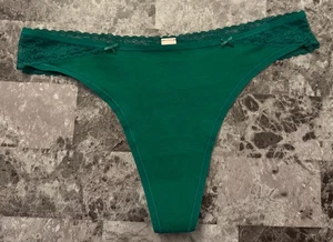 MUTANDINE PERIZOMA RARE NUOVE SENZA ETICHETTE VICTORIA'S SECRET GRANDI VERDI FIOCCO PIZZO FLOREALE - Foto 1 di 3