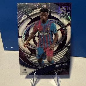 2021-22 Panini Crónicas Fútbol Ansu Fati #251 Spectra Morado Mojo Barcelona - Imagen 1 de 3
