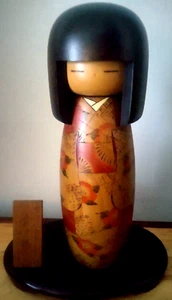 Japanese Traditional Big Kokeshi Doll made by Usaburo from Japan - Picture 1 of 8