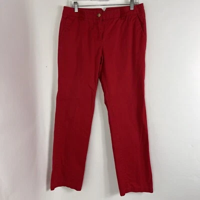 Tommy Hilfiger Pants Women's Size 8 Red Chino Straight Leg Mid Rise 100% Cotton - Image 1 of 4