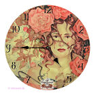 Zegar ścienny Zegar obrazowy Zegar Dekoracja - It's just a scratch Elfe Fairy z różowymi cierniami