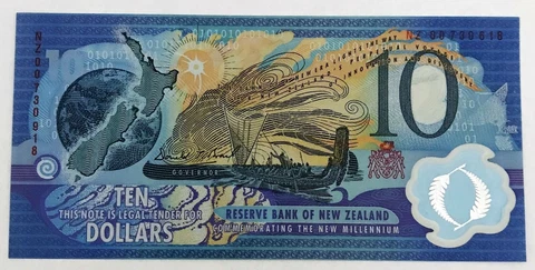 NEW ZEALAND 2000 . 10 DOLLARS BANKNOTE . MISPRINT . MIS-MATCH SERIALS Cover