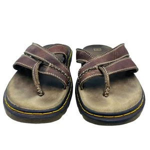 Vintage Dr. Martens Brown Leather Sandals Size 9M/10L - Picture 1 of 8