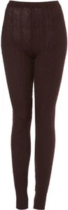  Brand New Topshop cable knit leggings UK 10 in Oxblood - Picture 1 of 4