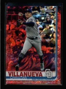 CHRISTIAN VILLANUEVA 2019 TOPPS CHROME #56 RED ATOMIC REFRACTOR #5/5 AX7494