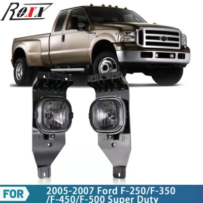 Smoke Lens For 2005-2007 Ford F250 F350 F450 Super Duty Fog Lights Driving Lamps - Image 1 of 4