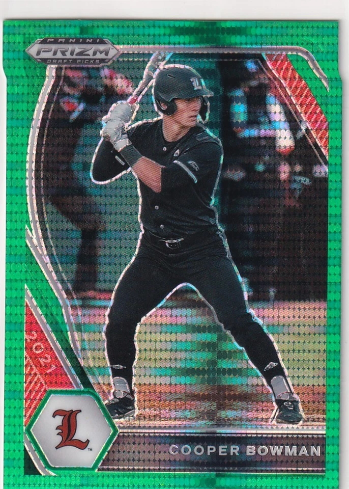2021 PRIZMS GREEN PULSAR RC COOPER BOWMAN PRIZM ROOKIE DRAFT PARALLELS BZ-4664 - Image 1 of 1