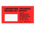 Dokumententaschen Pergamin Papier Lieferschein/Rechnung Din-Lang Rot Weiß Grün