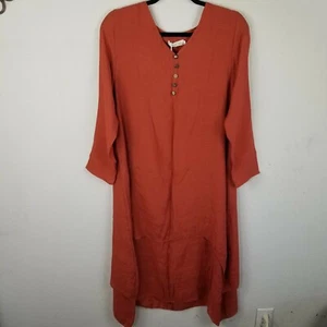 Vestido Vaina Doble Capa Color Óxido Talla XL - Imagen 1 de 11