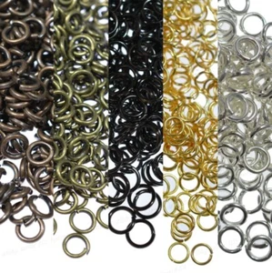 Anillos de salto divididos conector abierto hallazgo de joyas 4/5/6/8/10/12 mm hágalo usted mismo - Imagen 1 de 8