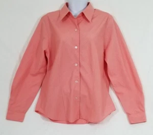 Liz Claiborne Women's Pink Button Front Long Sleeve Blouse Size Medium - Picture 1 of 6
