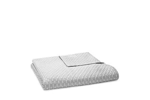 Hudson Park Luxe Block Matelasse Full/Queen Coverlet, Silver - Picture 1 of 1