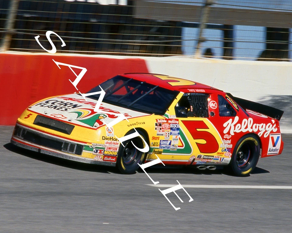 FOTO BRILLANTE DE TERRY LABONTE #5 KELLOGG'S CHEVY ON TRACK AT ROCKINGHAM 8X10 #W5 Foto 1 de 1