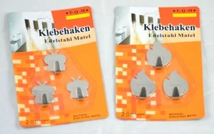 3 Klebehaken selbstklebend Handtuchhalter Türhaken Haken Wandhaken Edelstahl - Bild 1 von 6
