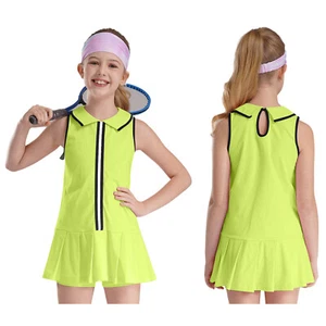 Kids Girls Dress Performance Tracksuits Golf Sundress Sports Activewear Active - Picture 1 of 55