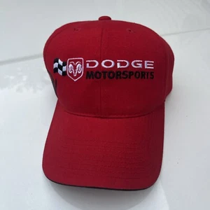 Cappello NASCAR Dodge Motorsports berretto da baseball rosso Ram Racing Chrysler taglia unica Adj - Foto 1 di 10