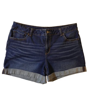 Time and Tru blaue Jeansshorts Damengröße 18 Bündchen mittlerer Bund Sommer Frühling Freizeit - Bild 1 von 9