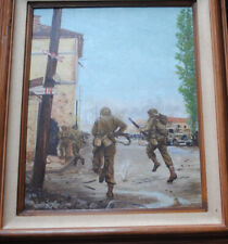 OIL PAINTING "THE TAKING OF VICENZA"WW11 88TH INFTRY"BLUE DEVILS" M.LONGO 1997