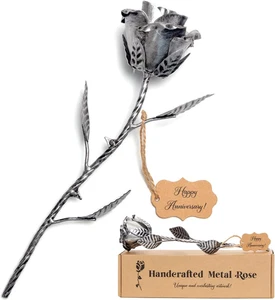 Iron Gifts for 6Th Anniversary Metal Rose Iron 6 Year Wedding Anniversary for He - Picture 1 of 12