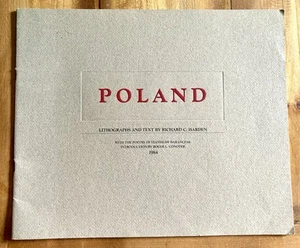POLAND: LITHOGRAPHS AND TEXT by RICHARD C. HARDEN 1984 *SIGNED* ORIGINAL BOOK NF - Picture 1 of 10