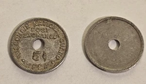 Wisconsin National Guard Post Exchange 5₵ Aluminum Good For Token #1732 - Picture 1 of 1