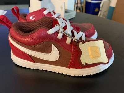 NEW HF3203-200 Nike Air Jordan Retro 1 Low Alt SE Bread Butter & Sole 9c TD Kids - Image 1 of 4