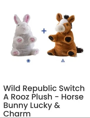 Wild Republic Switch-a-rooz Rabbit Horse Plush Soft Toy 39cm Double Animal 2015 - image 1 of 3