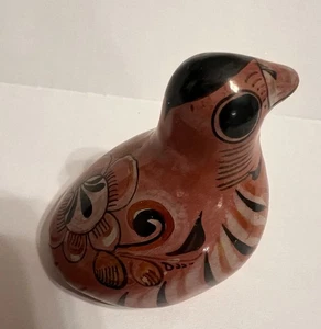 Vintage Tonala Mexican Pottery Dove Pigeon Quail Bird Artist Signed 3” X 2.5” - Picture 1 of 11