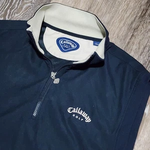 Callaway Golf Men’s Vest Large Navy Blue Half Zip Windbreaker Sleeveless Jacket - Bild 1 von 9
