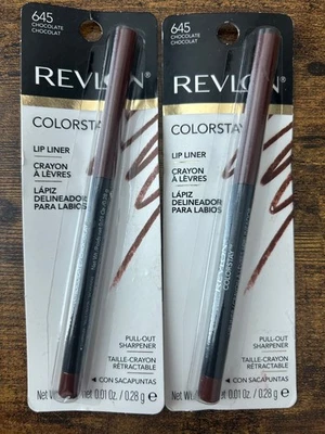 Lot Of 2 Revlon Colorstay Longwear Lip Liner Pencil 645 Chocolate Brown - Image 1 of 3