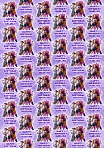Envoltura de regalo de cumpleaños personalizada KPOP DEMON HUNTERS - Papel de envolver K-Pop - Imagen 1 de 2