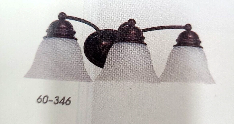 Satco Empire Old Bronze Transitional Vanity & Wall W/ 3 Light 100w