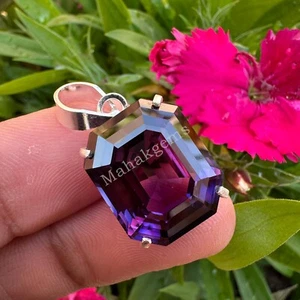 35 Ct Natural Purple Sapphire Pendant–Certified Gemstone in 925 Solid Silver - Picture 1 of 10