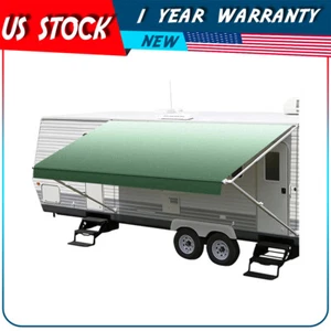 16.1Ft 8' Waterproof RV Awning Fabric Replacement RV Camper Trailer Green Fade - Foto 1 di 7