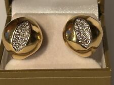 Vintage 18K Gold 1 Carats VS Diamonds Earrings 15 Grams