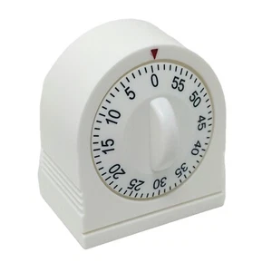 Long Ring Metal Bell Kitchen Cooking Timer 60-Minute Analog Mechanical Alarm - Picture 1 of 4