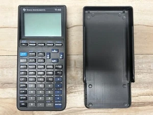 Vintage 1991 Texas Instruments TI-82 Handrechner grau mit Schiebedeckel - Bild 1 von 10