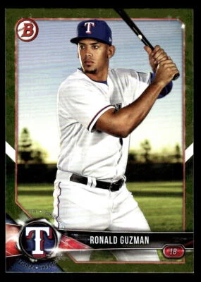 2018 Bowman #BP122 Ronald Guzman Texas Rangers  Prospects Camo 1 - Image 1 of 2