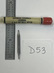 1 NEUER PREMIUM 3/64 ZOLL DURCHMESSER HARTMETALLSCHAFTFRÄSER 100B364. 2FL BALL DE 3/32" LOC (D53) - Bild 1 von 4