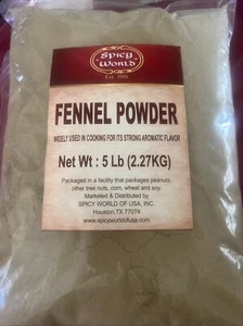 Spicy World Fennell Powder 5 Lb Bag - Premium Quality -product Of India. New! - Picture 1 of 2