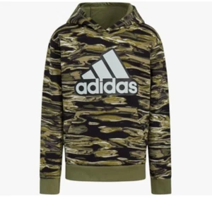 NWOT Boys Adidas Liquid Camo Hoodie sz XL (18/20 Youth) Green Black Fleece Lined - Picture 1 of 13