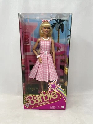 Barbie: The Movie Collectible Doll Margot Robbie Pink Gingham Dress SHIPS TODAY