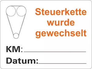 10 Stück Serviceaufkleber Service Aufkleber KFZ Auto Steuerkette gewechselt 1226 - Bild 1 von 1