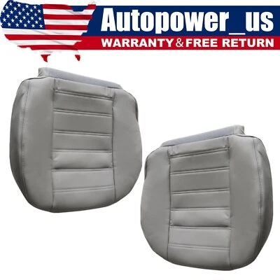 适用于 2003 - 2007 年悍马 H2 发球杆和乘客侧底皮革座椅套灰色 — 第 1/4 张图片