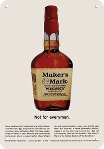 1964 MAKER'S MARK WHISKY *****DEKORATIVES REPLIKAT METALLSCHILD*** - Bild 1 von 1