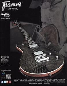 Framus Panthera Supreme Nirvana Guitarra Negra Alto Polaco Publicidad Anuncio Impresión - Imagen 1 de 3