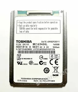 Toshiba MK1634GAL 160GB 1.8" CE Hard driver For iPod Classic 7th 160GB Thin - Picture 1 of 2