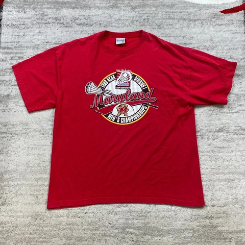 Vintage GEAR Maryland Terrapins Shirt Adult Extra Large Red NCAA Football 1998 Cover