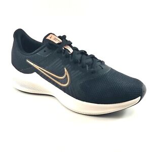 Nike Downshifter 11 Womens Shoes Trainers Size 6 to 7  CW3413 002  black gold