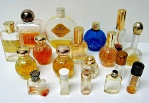 LOT 18 miniature perfume bottles COLLECTIBLES some full - Picture 1 of 4